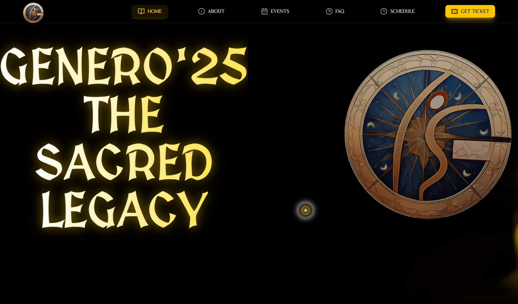 Website for ABES College Annual Cultural Tech Fest GENERO'25